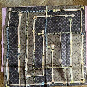Authentic Louis Vuitton monogram Confidential Silk Scarf New In Box M78666